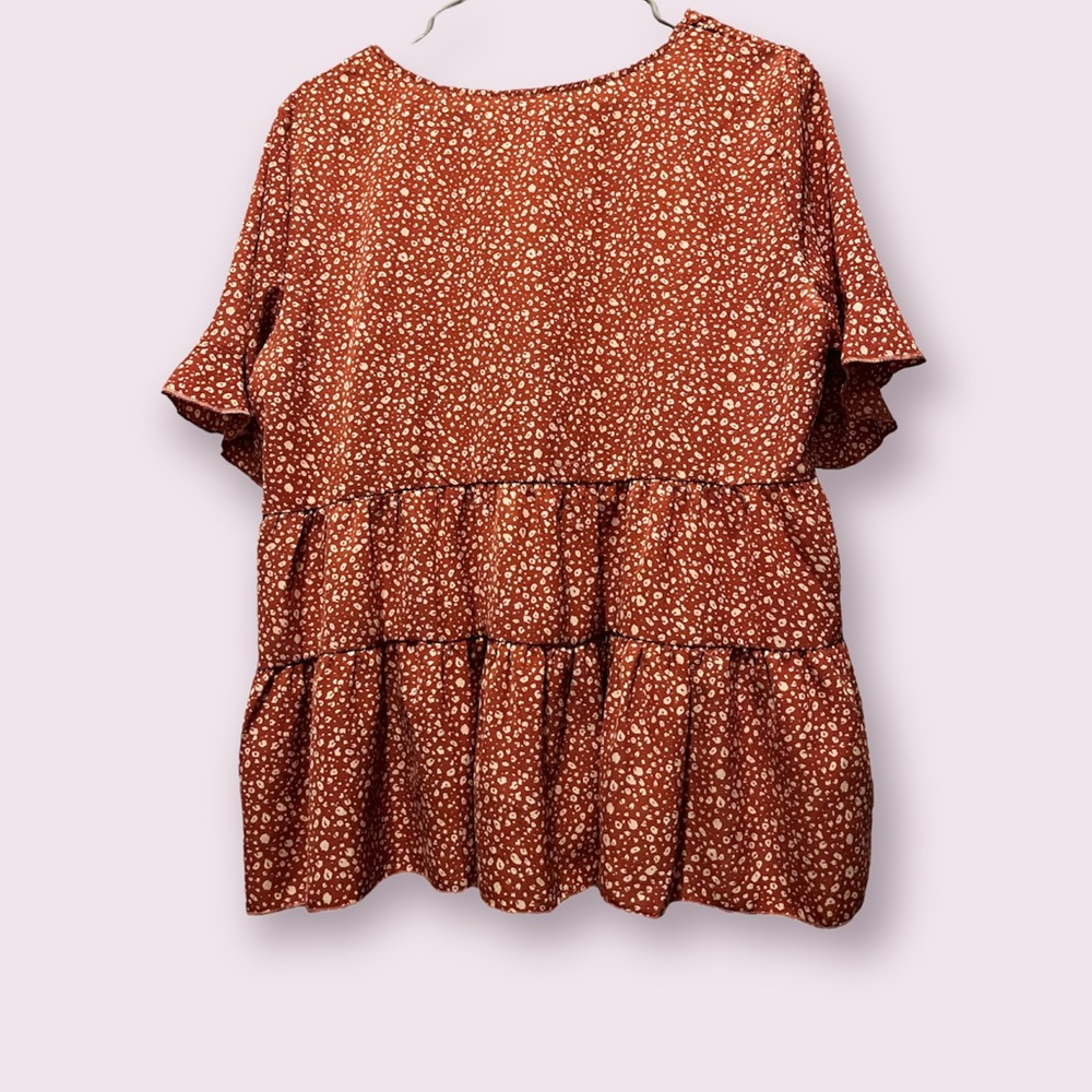 Pink Cheetah Print Shein Blouse